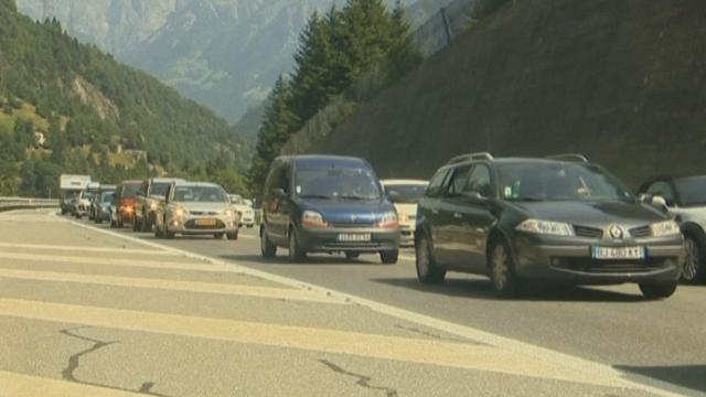 Un bouchon de 7 km s'est formé à l'entrée du Gothard