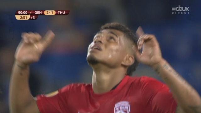 RKC Genk (BEL) - FC Thoune (2-1). 93e minute: Javier Martinez sauve l'honneur thounois 12 secondes avant l'écoulement du temps additionnel