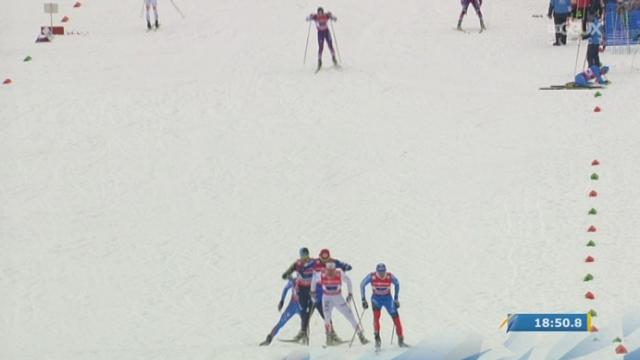 Sprint par équipe hommes: Les norvégiens en difficulté lors du relais