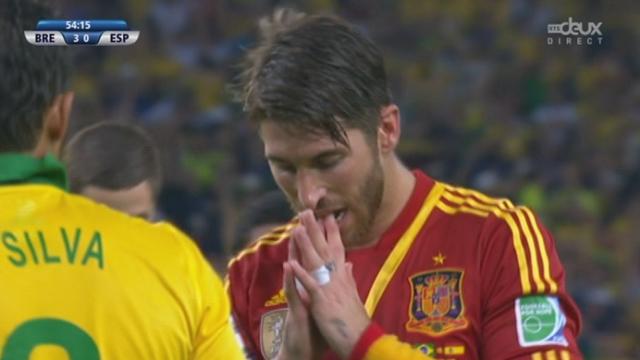 Finale, Brésil - Espagne (3-0): l'Espagne obtient un pénalty mais Ramos manque le cadre