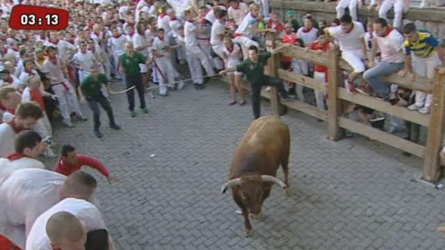 La course de taureaux de Pampelune