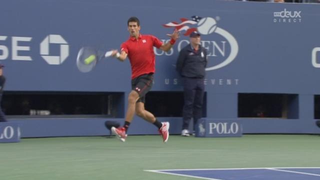 Finale. Novak Djokovic (SRB/1) - Rafael Nadal (ESP/2). 2-6 3-2. Un lob parfait de Djokovic