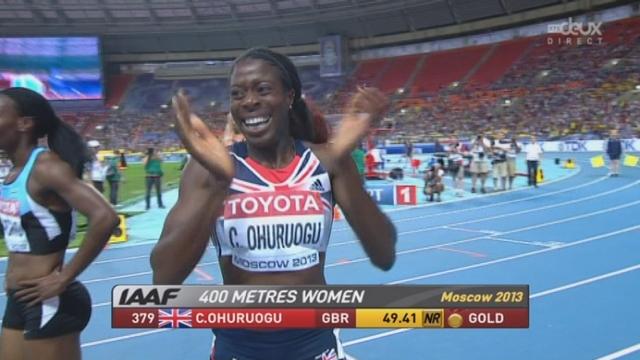 400m dames, Ohuruogou se jette sur la ligne et remporte la course