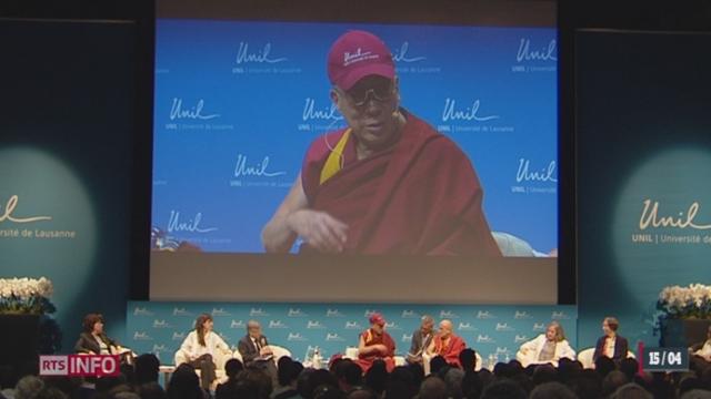 Le Dalaï Lama donnait une conférence à Lausanne ce lundi