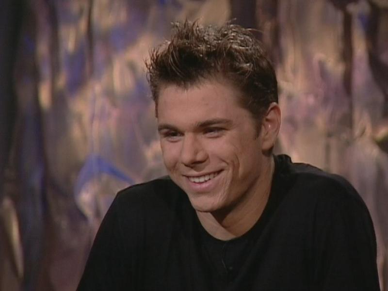 Stanislas Wawrinka sur le plateau de Pardonnez-moi en 2005. [RTS]