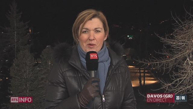 Ouverture du Forum de Davos : les précisions de Madeleine Brot, à Davos (GR)