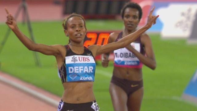 Weltklasse. Meeting Ligue de Diamant. 5000 m dames: Tirunesh Dibaba contre Desfar