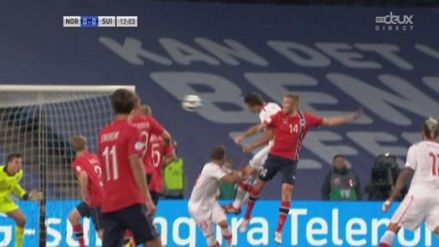 Qualifications (8e journée). Norvège - Suisse (0-1). 12e minute: Fabian Schär ouvre le score, de la tête