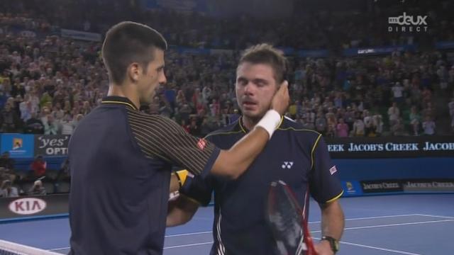 Djokovic - Wawrinka (1-6; 7-5; 6-4; 6-7; 12-10): Après 5 heures d'efforts et une rencontre historique, Wawrinka s'incline au bout du suspens face au numéro 1 mondial.