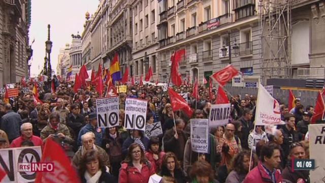 1er mai: la lutte contre l'austérité fait rage en Europe, et particulièrement en Espagne