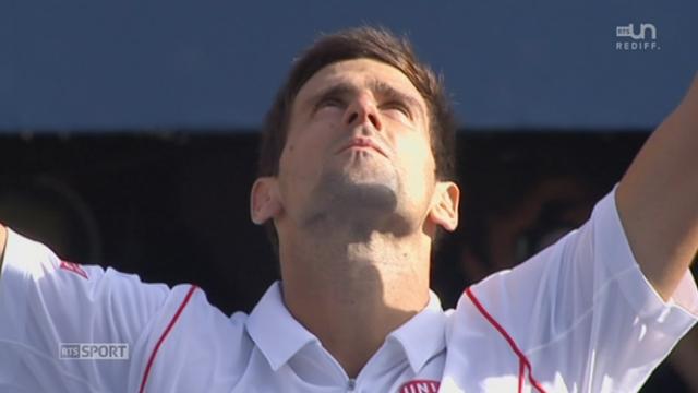 Demi-finale Novak Djokovic (SRB/1) - Stanislas Wawrinka (SUI/9). Le Suisse menait 2 manches à une, mais finit par céder - compte tendu