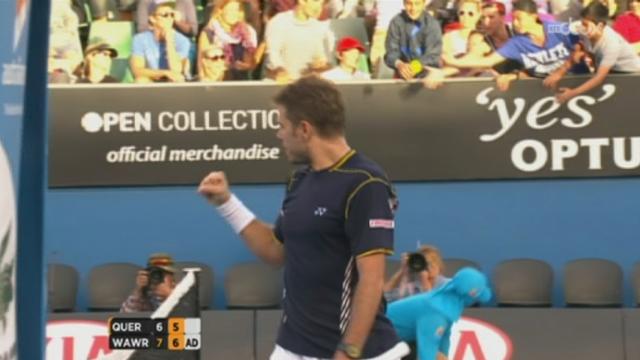 Tennis/Open d'Australie (3ème tour): Stanislas Wawrinka aura le redoutable honneur d'affronter Novak Djokovic suite à son succès face à Querrey