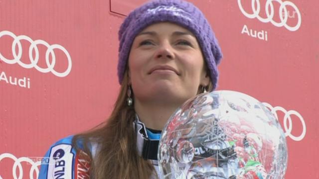 Ski alpin: Tina Maze enlève un 11e succès et son 24e podium de la saison, un record
