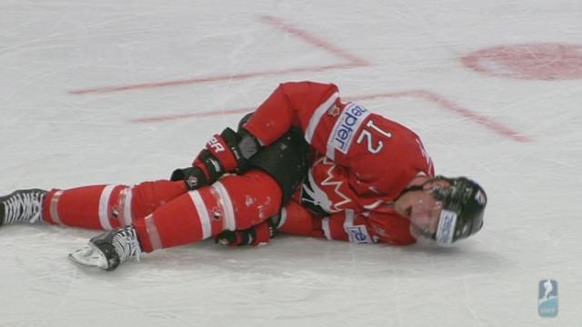¼, Suède – Canada (0-0): le canadien Eric Staal se blesse gravement