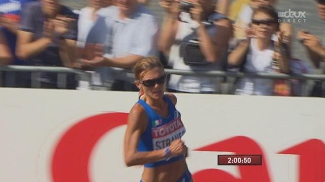Moscou. Marathon dames. Après 2 heures de course, l'Italienne Valerio Staneo fait toujours la course en tête