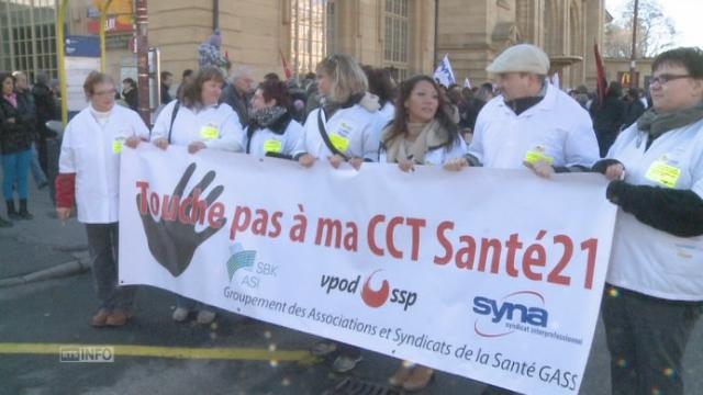 Manifestation anti-austérité à La Chaux-de-Fonds