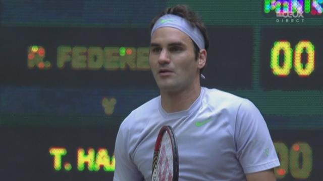 Demi-finale. Roger Federer (SUI) - Tommy Haas (ALL). 3e set: Un des plus beaux échanges du match, qui mène à 3-6 6-3 et 3-2
