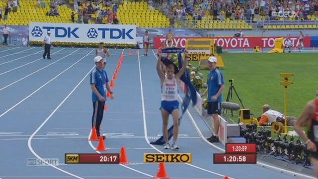 Moscou. Marche: Alexander Ivanov (RUS) remporte le 20 km marche.