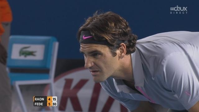 1/8e de finale Federer-Raonic (6-4, ): Break et premier set pour Federer qui prend l‘ascendant