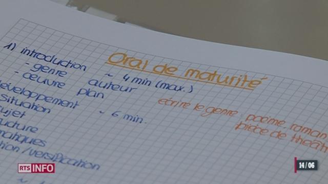 Les collégiens qui passent leurs examens de maturité sont actuellement soumis au stress