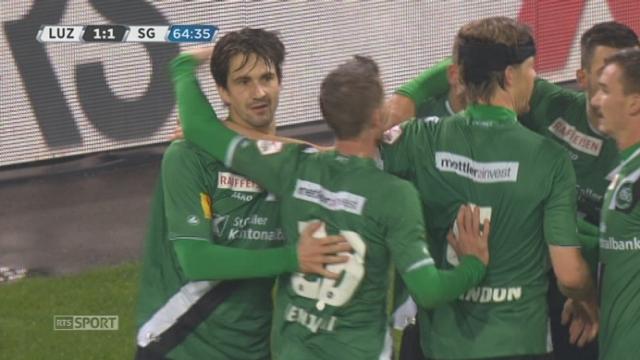 (15e j). FC Lucerne - FC St-Gall (1-1). Egalisation saint-galloise par Marco Mathys (65e minute)