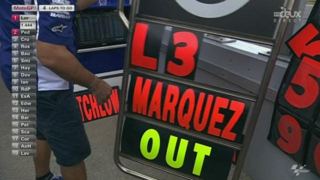 MotoGP. A 5 tours de l’arrivée: drapeau noir pour Marc Marquez, coupable d’avoir ignoré le changement de moto à temps