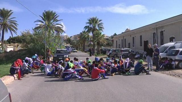 Marche de protestation des immigrés de Lampedusa