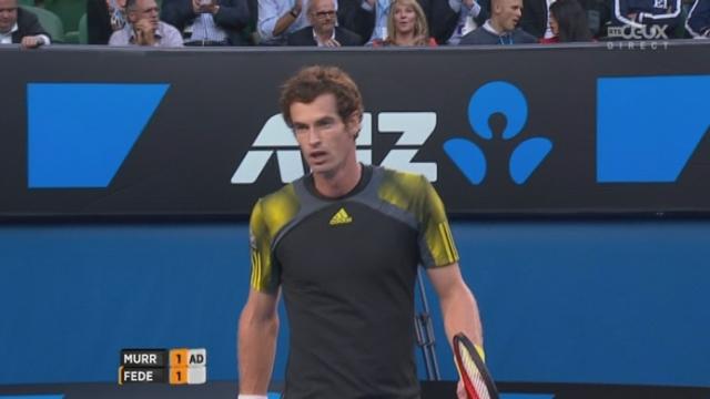 Demi-finale. Andy Murray (GBR) - Roger Federer (SUI). Le Suisse concède encore des balles de break et Murray mène 2-1 (1er set)
