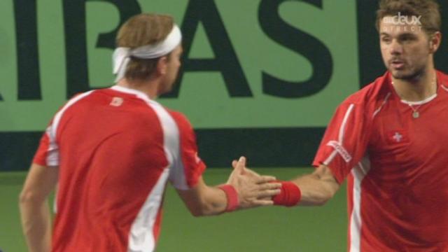 Wawrinka- Lammer vs Gomez- Quiroz (6-3): une première manche en faveur des Suisses