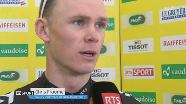 Cylisme - Tour de Romandie: interview de Christopher Froome, vainqueur du Tour de Romandie