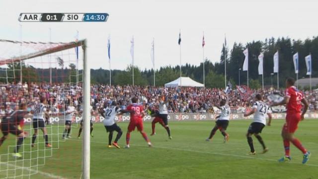 FC Aarau - FC Sion (0-1), 7e journée: Sion ouvre les scores après un corner et une tête de Itaperuna
