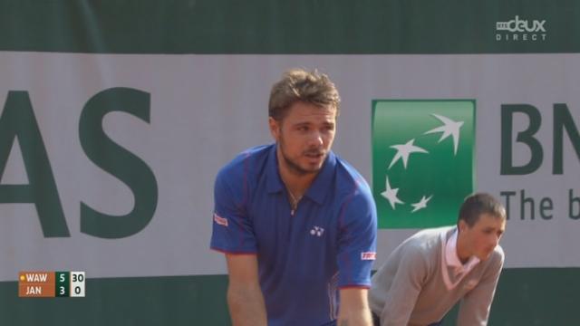 3e tour, Wawrinka – Janowicz (6-3): Stan parvient facilement à remporter la 1re manche.