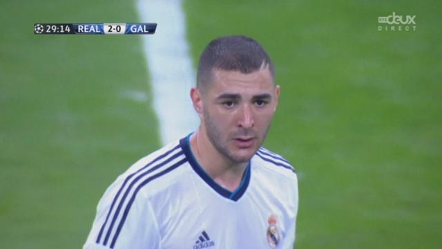 1/4 (aller). Real Madrid - Galatasaray Istambul. 29e minute: le 2-0 est signé Benzema