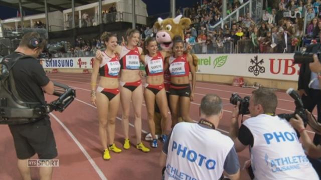Athletissima: l'équipe suisse de relais 4 x 100m féminin établit un nouveau record national en remportant la course