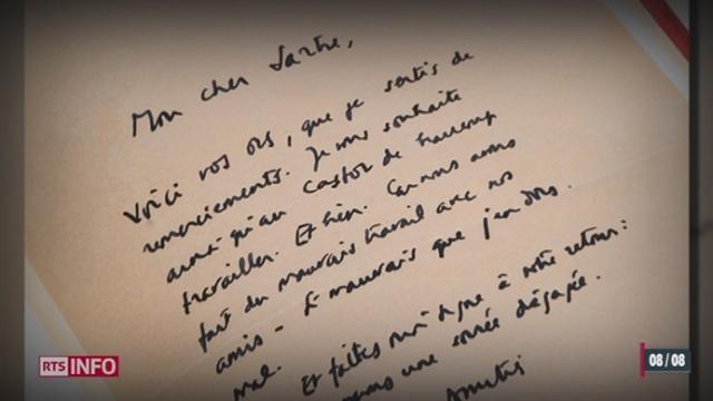 La découverte d'une lettre manuscrite montre que Sartre et Camus ne se détestaient pas