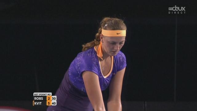 2e tour Robson-Kvitova (2-6): Kvitova remporte la première la manche malgré un service récalcitrant