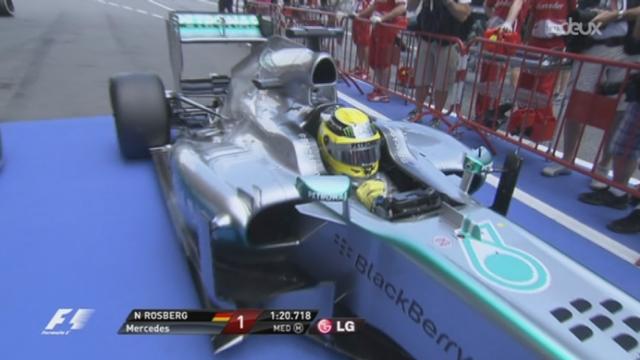 Formule 1- GP d'Espagne: l'Allemand Nico Rosberg sur Mercedes partira en pole position devant son coéquiper Lewis Hamilton