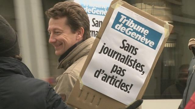 Débrayage des journalistes de la Tribune