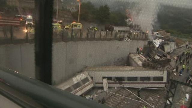 Accident de train en Espagne