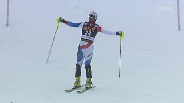 Slalom messieurs (2e m.): Markus Vogel (SUI) éliminé