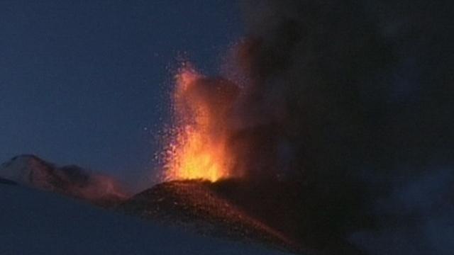 Intense éruption de l'Etna