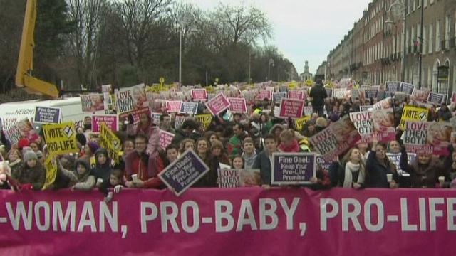 Manif anti-avortement en Irlande