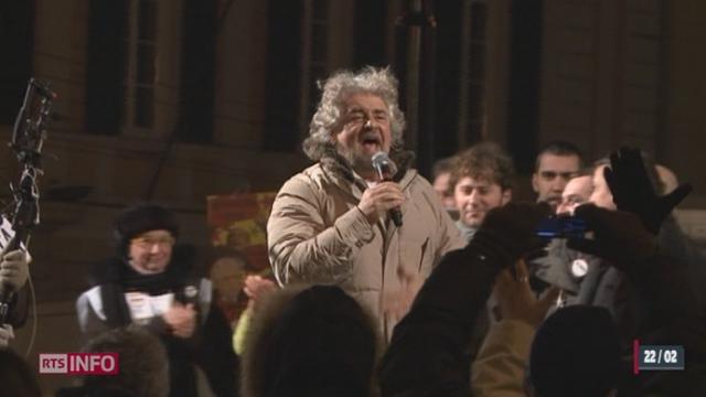 Elections italiennes: le candidat populiste Beppe Grillo se fait entendre