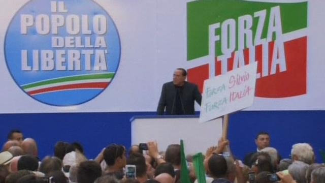 Premier discours de Silvio Berlusconi depuis sa condamnation jeudi