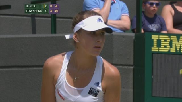Finale juniors fille. Belinda Bencic (SUI-5) - Taylor Townsend (USA-5). Menée 0-4, la Suissesse joue pourtant bien