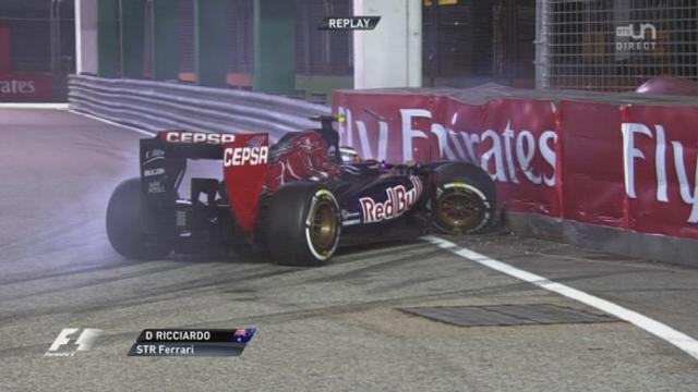 F1 - GP de Singapour: accident pour Ricciardo qui percute les barrières de sécurité