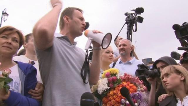 Arrivée de l'opposant Alexeï Navalny arrive à Moscou