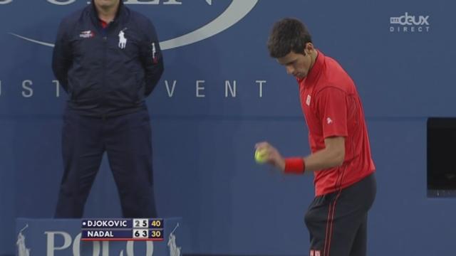 Finale. Novak Djokovic (SRB/1) - Rafael Nadal (ESP/2). 2-6 6-3. Le Serbe égalise à 1 manche partout avec deux derniers points magnifiques