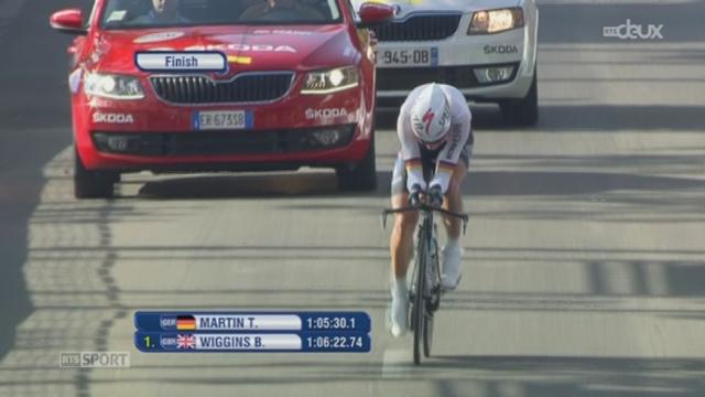 Mondiaux de Cyclisme: Fabian Cancellara finit 3ème d'un contre-la-montre remporté par l'Allemand Tony Martin