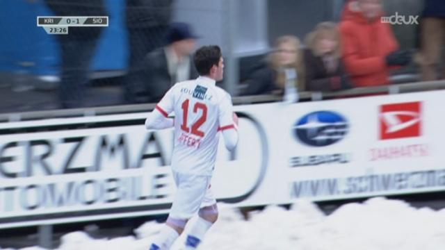 Huitièmes de finale: SC Kriens (ChL) - FC Sion (RSL) 0-4. 0-1 par Lafferty (25e)